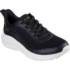 Women's Wide Fit Skechers 117483 Bobs Sport Squad Waves Still Wading Trainers