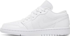 Nike Womens Air Jordan 1 Low Sneakers - 'Triple White' 2022