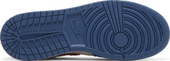 Nike Grade School Womens Air Jordan 1 Low SE Sneakers - 'Patchwork - French Blue'