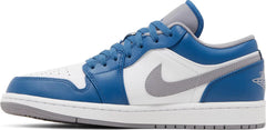 Nike Mens Air Jordan 1 Low Sneakers - 'True Blue Cement'
