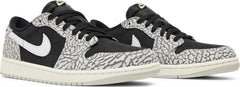 Nike Womens Air Jordan 1 Retro Low OG Sneakers - 'Black Cement'