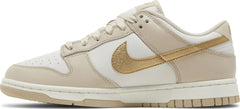 Nike Womens Dunk Low Sneakers - 'Gold Swoosh'