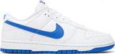 Nike Mens Dunk Low Sneakers - 'White Hyper Royal'