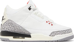 Nike Grade School Womens Air Jordan 3 Retro Sneakers - 'White Cement Reimagined'