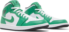Nike Mens Air Jordan 1 Mid Sneakers - 'Lucky Green'