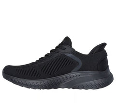 Women's Wide Fit Skechers 117497W Bobs Sport Squad Waves Trainers