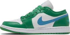 Nike Womens Air Jordan 1 Low Sneakers - 'Lucky Green'