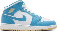 Nike Grade School Womens Air Jordan 1 Mid Sneakers - 'Aquatone'