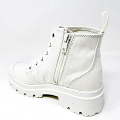 Palladium Pallabase Twill Star White Womens Platform Boots 96907 116