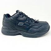 Skechers Slip Resistant Felton Albie Black Womens Extra Wide Relaxed Fit Shoes
