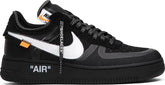 Nike Mens Off-White x Air Force 1 Low Sneakers - 'Black'