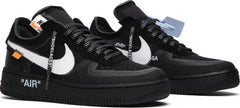 Nike Mens Off-White x Air Force 1 Low Sneakers - 'Black'