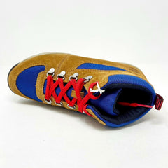 Timberland GT Scramble Mid Wheat Blue Red Kids Nubuck Outdoor Boots 3595R