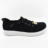 Skechers Bobs Skipper Keep It Sweet Black Womens Slip On Sneakers