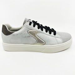 Skechers Eden LX Glimpse Of Glitter Light Gray Black Womens Athletic Sneakers