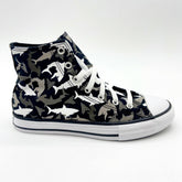 Converse CTAS Hi Shark Bite Black Red Junior Kids Casual Shoes 666888F
