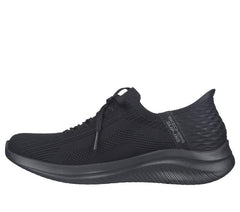 Women's Wide Fit Skechers 149710 Slip-ins Ultra Flex 3.0 Brilliant Trainers - Black
