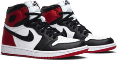 Nike Womens Air Jordan 1 Retro High Sneakers - 'Satin Black Toe'