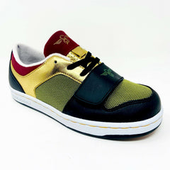 Creative Recreation Cesario Lo Black Olive Burgundy Gold Youth Kids Sneakers