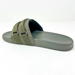STNDRD Standard Los Angeles Monaco Double Strap Olive Womens Slide Sandals