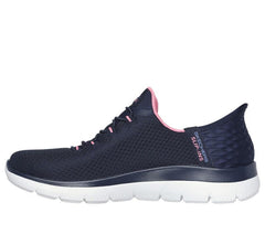 Women's Wide Fit Skechers 150123 Slip-ins Summits Diamond Dream Trainers