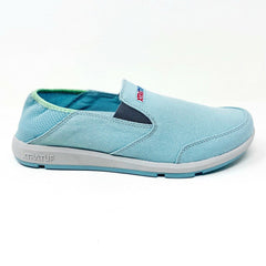 XtraTuf Yellowtail Sky Blue Slip Resistant Womens Canvas Slip On Work Shoes