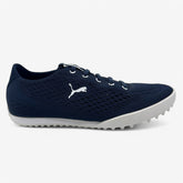 PUMA Monolite Fusion Slip On Navy Blazer White Womens Spikeless Golf Shoes