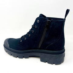 Palladium Pallabase Twill Black Womens Combat Platform Boots 96907 008