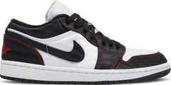 Nike Womens Air Jordan 1 Low SE Utility Sneakers - 'White Black Red'