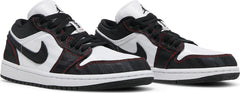 Nike Womens Air Jordan 1 Low SE Utility Sneakers - 'White Black Red'