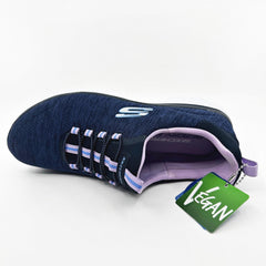 Skechers Summits Fresh Impression Navy Lavender Womens Slip On Sneakers