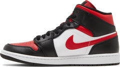 Nike Mens Air Jordan 1 Mid Sneakers - 'Bred Toe'