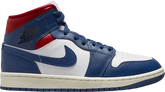 Nike Womens Air Jordan 1 Mid Sneakers - 'French Blue'
