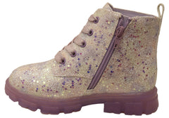 Grosby Kids Koko Lights Comfortable Girls Ankle Boots