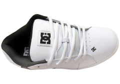 DC Shoes Mens Comfortable Leather Net Shoes White Grey Black