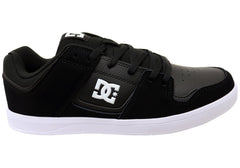 DC Shoes Mens Cure Comfortable Leather Lace Up Shoes Black