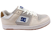 DC Shoes Mens Manteca 4 Comfortable Leather Shoes Tan Blue Gum