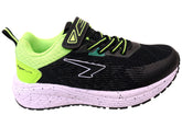 Sfida Prota Kids Boys Adjustable Strap Athletic Shoes Black Lime