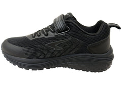 Sfida Prota Kids Boys Adjustable Strap Athletic Shoes Black Black