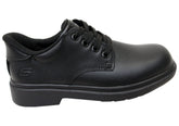 Skechers Unisex Kids Smooth Tracks Classic Frame Leather School Shoes