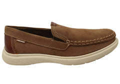 Pegada Reuben Mens Leather Comfort Casual Slip On Shoes Made In Brazil