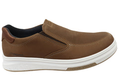 Pegada Falcon Mens Slip On Comfortable Brazilian Leather Casual Shoes