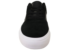 DC Shoes Mens Comfortable Teknic Leather Lace Up Shoes Black Dk Grey