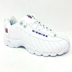 K Swiss ST329 Heritage White Classic Blue Red Womens Casual Sneaker 95824 130