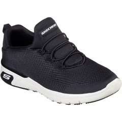 Women's Wide Fit Skechers 77281EC Marsing Waiola SR Safety Trainers - Black/White