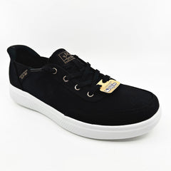 Skechers Bobs Skipper Keep It Sweet Black Womens Slip On Sneakers