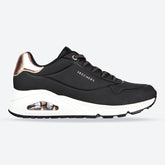Women's Wide Fit Skechers Uno 155196W Shimmer Away Trainers