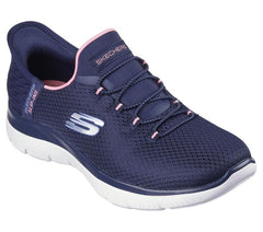 Women's Wide Fit Skechers 150123 Slip-ins Summits Diamond Dream Trainers