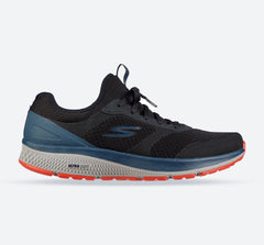 Men's Wide Fit Skechers 220102 GOrun Consistent Trainers - Black/Blue