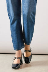 Women's Wide Fit Good For The Sole Dawn Faux Double Mary Jane Court Shoes